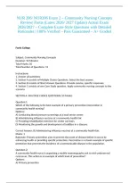NUR 206&sol; NUR206 Exam 2 &ndash; Community Nursing Concepts Review&vert; Fortis &lpar;Latest 2026&sol; 2027 Update&rpar; Actual Exam 2026&sol;2027 &ndash; Complete Exam-Style Questions with Detailed Rationales &vert; 100&percnt; Verified &ndash; Pass Guaranteed &ndash; A&plus; Graded