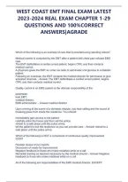 West Coast EMT Final Exam &vert; Questions&comma; Answers & Study Guide
