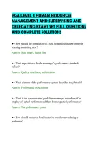 PGA LEVEL 3 HUMAN RESOURCES&NewLine;MANAGEMENT AND SUPERVISING AND&NewLine;DELEGATING EXAMS SET FULL QUESTIONS&NewLine;AND COMPLETE SOLUTIONS