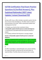 ILETSB Certification Final Exam Practice&NewLine;Questions & &lbrack;Verified Answers&rsqb;&comma; Plus&NewLine;Explained Rationales&vert;2027 Latest&NewLine;Update&vert; Instant Download PDF&NewLine;