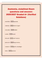Anatomia&comma; sis&auml;elimet Exam&NewLine;questions and answers&NewLine;2026&sol;2027 Graded A&plus; &lpar;Verified&NewLine;Solutions&rpar;&NewLine;umpilis&auml;ke -appendix&NewLine;sis&auml;elimet -internal organs&NewLine;virtsarakko -bladder