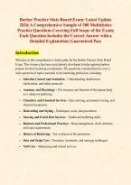 Barber Practice State Board Exam&colon; Latest Update 2026&vert; A Comprehensive Sample of 300 Multichoice Practice Questions Covering Full Scope of the Exam&vert; Each Question Includes the Correct Answer with a Detailed Explanation&vert; Guaranteed Pass
