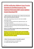 ILETSB Certification Midterm Exam Practice&NewLine;Questions & &lbrack;Verified Answers&rsqb;&comma; Plus&NewLine;Explained Rationales&vert;2027 Latest Update&vert;&NewLine;Instant Download PDF
