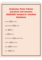 Anatomia&comma; Parte 3 Exam&NewLine;questions and answers&NewLine;2026&sol;2027 Graded A&plus; &lpar;Verified&NewLine;Solutions&rpar;