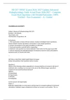 NR 507&sol; NR507 &lpar;Latest 2026&sol; 2027 Update&rpar; Advanced Pathophysiology Guide Actual Exam 2026&sol;2027 &ndash; Complete Exam-Style Questions with Detailed Rationales &vert; 100&percnt; Verified &ndash; Pass Guaranteed &ndash; A&plus; Graded