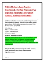 NR511 Midterm Exam Practice&NewLine;Questions & &lbrack;Verified Answers&rsqb;&comma; Plus&NewLine;Explained Rationales&vert;2027 Latest&NewLine;Update&vert; Instant Download PDF&NewLine;