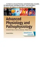 Test Bank for Advanced Physiology and Pathophysiology&colon; Essentials for Clinical Practice&comma; 2nd Edition by Nancy C&period; Tkacs & Linda L&period; Herrmann &vert; All Chapters 1&ndash;17 &vert; Questions & Answers 2027&NewLine;