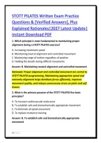STOTT PILATES Written Exam Practice&NewLine;Questions & &lbrack;Verified Answers&rsqb;&comma; Plus&NewLine;Explained Rationales&vert;2027 Latest Update&vert;&NewLine;Instant Download PDF