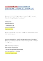 ATI Mental Health Proctored Exam &mdash; comprehensive questions and answers