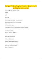 Certiport Networking Certification Question with&NewLine;Verified Correct Answers