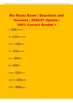 Bio Roots Exam &vert; Questions and&NewLine;Answers &vert; 2026&sol;27 Update &vert;&NewLine;100&percnt; Correct Graded &plus;