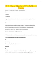 AU 60 - Chapter 2 Question with Verified Correct&NewLine;Answers