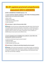 RN ATI capstone proctored comprehensive &NewLine;assessment 2019 A &lpar;ANSWERS&rpar; 