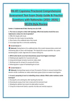 RN ATI Capstone Proctored Comprehensive &NewLine;Assessment Test Exam Study Guide & Practice &NewLine;Questions with Rationales &lpar;2025&ndash;2026&rpar; &vert; &NewLine;NCLEX-Style Review 