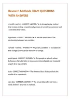 Research Methods EXAM QUESTIONS WITH ANSWERS