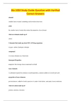 Bio 1050 Study Guide Question with Verified&NewLine;Correct Answers