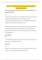 AU 60 - Complete Set Question with Verified&NewLine;Correct Answers