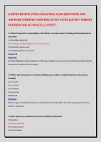 ILETSB CERTIFICATION EXAM FINAL EXAM QUESTIONS AND &NewLine;ANSWERS &lpar;VERIFIED ANSWERS&rpar; STUDY GUIDE &lpar;LATEST VERSION &NewLine;VERIFIED FOR ACCURACY&rpar; &vert; LATEST&excl;&excl;