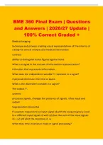 BME 360 Final Exam &vert; Questions&NewLine;and Answers &vert; 2026&sol;27 Update &vert;&NewLine;100&percnt; Correct Graded &plus;&NewLine;Medical Imaging&NewLine;technique and process creating visual representations of the interiro of&NewLine;a body for clinical analysis and medical intervention&NewLine;contrast&NewLine;ability to d