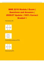 BME 2210 Module I Exam &vert;&NewLine;Questions and Answers &vert;&NewLine;2026&sol;27 Update &vert; 100&percnt; Correct&NewLine;Graded &plus;