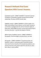 Research Methods Final Exam Questions With Correct Answers 