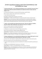 ATI RN Comprehensive Predictor &lpar;NGN-STYLE QUESTIONS & CASE&NewLine;SCENARIOS&rpar; Set 1 Exam