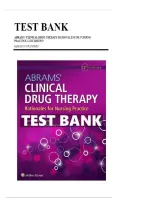Test Bank for Clinical Drug Therapy&colon; Rationales for Nursing Practice 12th Edition by Geralyn Frandsen &vert; Study Guide&comma; Practice Questions & Exam Review