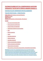 Platinum Planner Set Full Comprehensive Questions &lpar;Frequently Tested&rpar; with Verified Answers Graded A&plus;