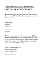 PHARM HESI PRACTICE FULLY SOLVED TEST&NewLine;PAPER GRADED A&plus;&NewLine;