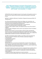 NR547 Differential Diagnosis in Psychiatric-Mental Health Across the Lifespan &ndash; Midterm Exam Review &lpar;Weeks 1&ndash;4&rpar; &lpar;2026&sol;2027&rpar; Actual Exam 2026&sol;2027 &ndash; Complete Exam-Style Questions with Detailed Rationales &vert; 100&percnt; Verified &ndash; Pass Guaranteed &ndash; A&plus; Graded