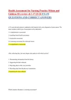 Health Assessment for Nursing Practice &mdash; Wilson and Giddens &mdash; comprehensive exam questions and answers