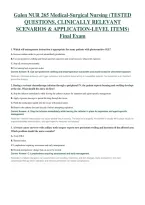 Galen NUR 265 Medical-Surgical Nursing 2026 Exam Bundle &vert; Exam 1&ndash;4 & Final Exam Questions with Verified Answers and Rationales
