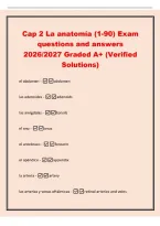 Cap 2 La anatom&iacute;a &lpar;1-90&rpar; Exam&NewLine;questions and answers&NewLine;2026&sol;2027 Graded A&plus; &lpar;Verified&NewLine;Solutions&rpar;&NewLine;el abdomen - abdomen&NewLine;las adenoides -adenoids&NewLine;las am&iacute;gdalas -tonsils&NewLine;el ano -anus&NewLine;el antebrazo -forearm&NewLine;el ap&eacute;ndice -appendix