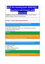 NATE Gas Heating Exam 2026&sol;2027 &ndash; &NewLine;Questions and Answers with &NewLine;Rationales