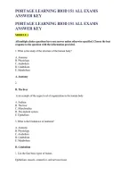 Portage Learning BIOD 151 All Exams Answer Key 2026&sol;2027 &vert; Anatomy & Physiology I &vert; Study Guide&comma; Practice Questions & Exam Review