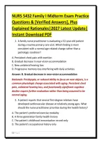NURS 5432 Family I Midterm Exam Practice&NewLine;Questions & &lbrack;Verified Answers&rsqb;&comma; Plus&NewLine;Explained Rationales&vert;2027 Latest Update&vert;&NewLine;Instant Download PDF