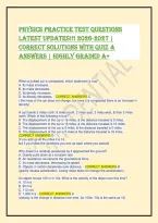 Physics Practice Test Questions 2026 &vert; Answers & Solutions