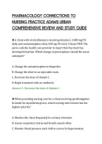PHARMACOLOGY CONNECTIONS TO&NewLine;NURSING PRACTICE ADAMS URBAN&NewLine;COMPREHENSIVE REVIEW AND STUDY GUIDE