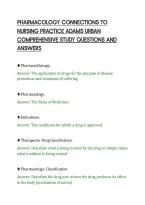 PHARMACOLOGY CONNECTIONS TO&NewLine;NURSING PRACTICE ADAMS URBAN&NewLine;COMPREHENSIVE STUDY QUESTIONS AND&NewLine;ANSWERS