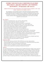 EMORY WOUND EXAM &num;1 COMPLETE ACTUAL AND AUTHENTIC EXAM QUESTIONS AND CORRECT ANSWERS WITH RATIONALES&vert; INSTANT DOWNLOAD