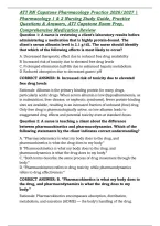 ATI RN Capstone Pharmacology Practice 2026&sol;2027 &vert; Pharmacology 1 & 2 Nursing Study Guide&comma; Practice Questions & Answers&comma; ATI Capstone Exam Prep&comma; Comprehensive Medication Review