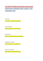 Medical-Surgical Nursing Concepts &mdash; questions and answers
