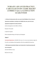 NURS 6531 EXAM PACKAGE DEAL 100&percnt; VERIFIED 2026&sol;2027