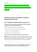 TEST BANK FOR BRUNNER & SUDDARTH'S TEXTBOOK OF &NewLine;MEDICAL-SURGICAL NURSING GUIDE DETAILED RATIONALES &NewLine;GRADED A&plus;