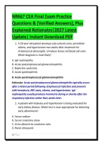NR667 CEA Final Exam Practice&NewLine;Questions & &lbrack;Verified Answers&rsqb;&comma; Plus&NewLine;Explained Rationales&vert;2027 Latest&NewLine;Update&vert; Instant Download PDF&NewLine;