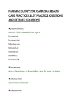 PHARMACOLOGY FOR CANADIAN HEALTH&NewLine;CARE PRACTICE LILLEY PRACTICE QUESTIONS&NewLine;AND DETAILED SOLUTIONS
