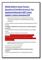 NR566 Midterm Exam Practice&NewLine;Questions & &lbrack;Verified Answers&rsqb;&comma; Plus&NewLine;Explained Rationales&vert;2027 Latest&NewLine;Update&vert; Instant Download PDF