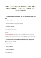 ADVANCED TRAUMA LIFE SUPPORT &lpar;ATLS&rpar; EXAM PACKAGE DEAL 100&percnt; VERIFIED 2026&sol;2027