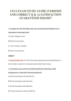 ATLS EXAM STUDY GUIDE &lpar;VERIFIED&NewLine;AND CORRECT Q & A&rpar; SATISFACTION&NewLine;GUARANTEED 2026&sol;2027