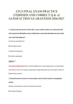 ATLS FINAL EXAM PRACTICE&NewLine;&lpar;VERIFIED AND CORRECT Q & A&rpar;&NewLine;SATISFACTION GUARANTEED 2026&sol;2027